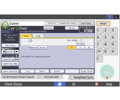 „Inception“ – „Scan-to-email“ funkcijos nustatymas
