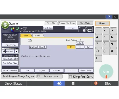 „Inception“ – „Scan-to-email“ funkcijos nustatymas