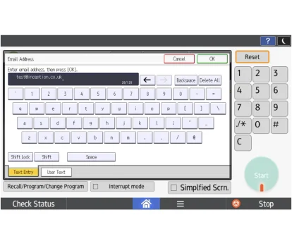 „Inception“ – „Scan-to-email“ funkcijos nustatymas