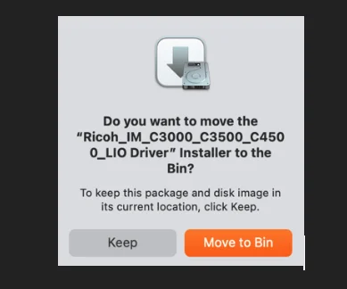 Inception - MacOS’a Ricoh Sürücüsünün Yüklenmesi