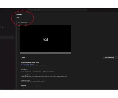 „Inception“ – kaip nustatyti „Microsoft Teams“ kamerą